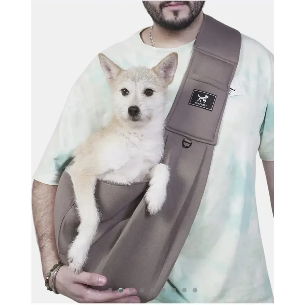 PAWPUBBY Cat OR Dog Sling Pet Carrier Critter Cuddler - Cozy, phone holder NEW